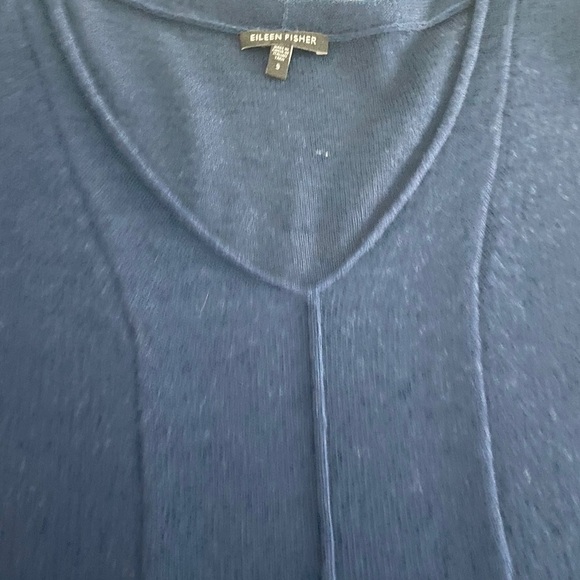 Eileen Fisher Navy Short Sleeve Top Size Small - Picture 7 of 7